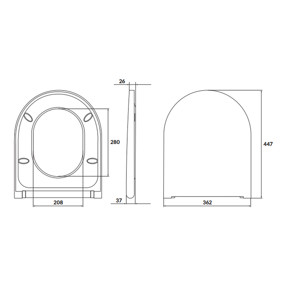 Capac wc soft close duroplast Cersanit Larga, oval [3]