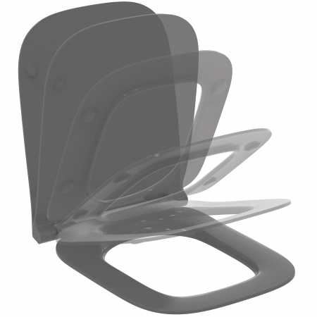 Capace WC - Capac wc soft close duroplast Ideal Standard i.Life B Slim gri lucios