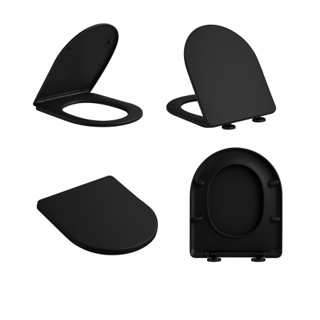 Capac wc soft close si demontare rapida negru mat Foglia Oslo [1]