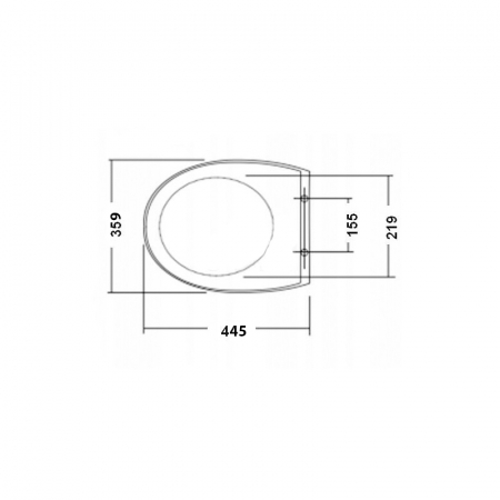 Capac wc soft close slim, alb Cersanit Terra [3]