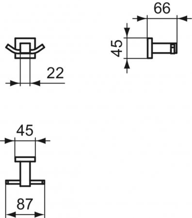 Cuier baie dublu crom lucios Ideal Standard IOM [2]