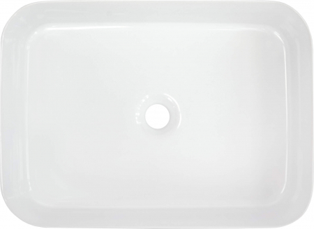 Lavoar pe blat alb 50 cm, dreptunghiular, Deante Hiacynt New [1]