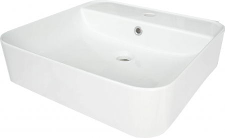 Chiuvete baie - Lavoar baie suspendat alb 50 cm, dreptunghiular, Deante Hiacynt New