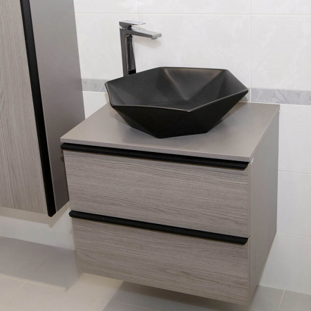 Chiuveta baie pe blat neagra,Fluminia, Black Diamond [5]