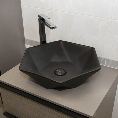 Chiuveta baie pe blat neagra,Fluminia, Black Diamond [6]