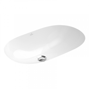 Chiuvete baie - Lavoar baie incastrat alb lucios 65 cm, oval, Villeroy & Boch Novo
