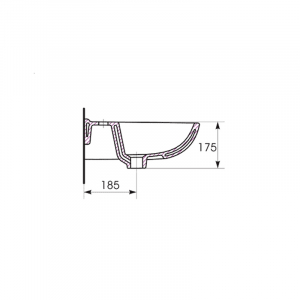 Lavoar baie suspendat alb lucios 50 cm Cersanit President [4]
