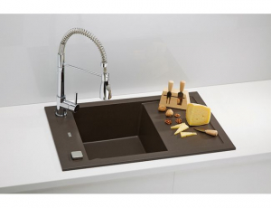 Chiuveta bucatarie compozit cu picurator chocolate metalizat Alveus Formic 30 [1]