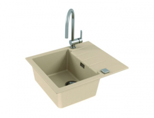 Chiuveta bucatarie compozit crem mat cu picurator Alveus Cadit 10 [1]
