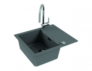 Chiuveta bucatarie compozit gri mat cu picurator Alveus Cadit 10 [1]