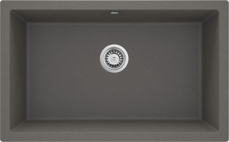 Chiuvete bucatarie compozit - Chiuveta bucatarie compozit sub blat antracit metalic 80 cm Deante Corda