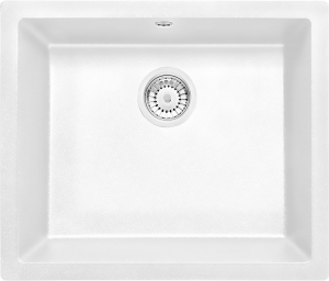 Chiuvete bucatarie compozit - Chiuveta bucatarie compozit sub blat alb mat 55 cm Deante Corda