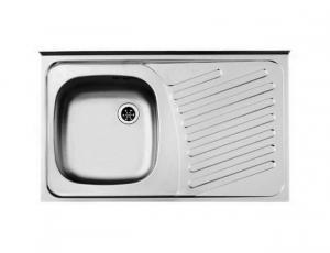 Chiuvete bucatarie inox - Chiuveta bucatarie inox leinen cu o cuva si picurator, stanga, Alveus Compact 10