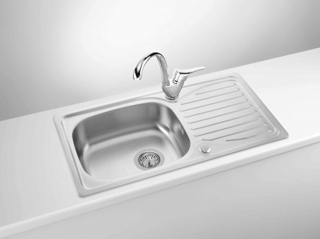 Chiuveta bucatarie inox cu picurator crom Deante, Doppio [1]
