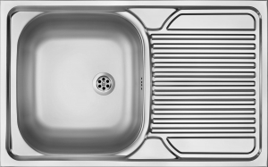 Chiuvete bucatarie inox - Chiuveta bucatarie inox cu picurator crom leinen, Deante Tango