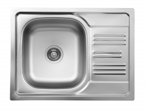 Chiuvete bucatarie inox - Chiuveta bucatarie inox cu picurator crom satin, 58x44 cm, Deante Xylo