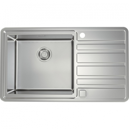Bucatarie - Chiuveta bucatarie inox cu pop-up si scurgere, cuva stanga, Alveus Rando 50