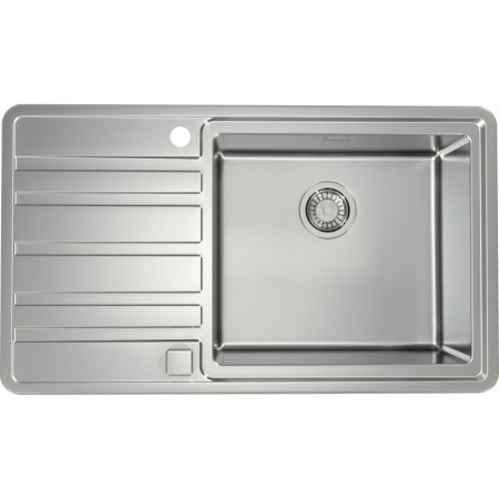 Bucatarie - Chiuveta bucatarie inox cu pop-up si scurgere, cuva dreapta, Alveus Rando 50