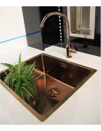 Chiuveta bucatarie inox culoare cupru, montare pe blat, Alveus Monarch Kombino 50 [1]