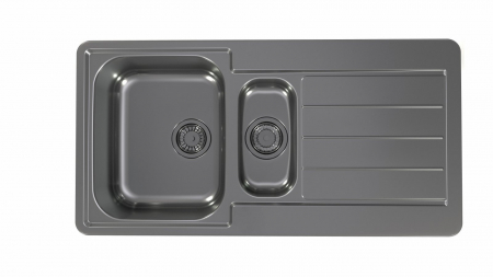 Bucatarie - Chiuveta bucatarie inox doua cuve culoare antracit Alveus Monarch Line 10