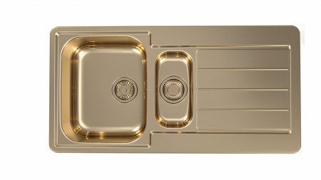 Bucatarie - Chiuveta bucatarie inox doua cuve culoare bronz Alveus Monarch Line 10