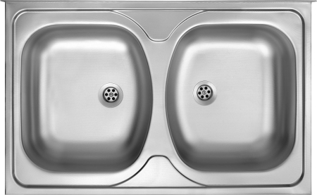 Chiuvete bucatarie inox - Chiuveta bucatarie inox doua cuve culoare crom leinen Deante Tango