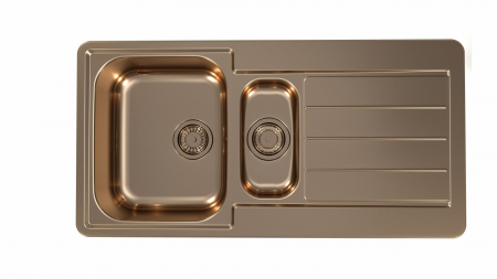 Bucatarie - Chiuveta bucatarie inox doua cuve culoare cupru Alveus Monarch Line 10