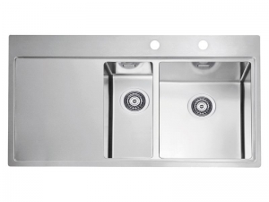 Bucatarie - Chiuveta bucatarie inox doua cuve, cuva dreapta, Alveus Pure 60