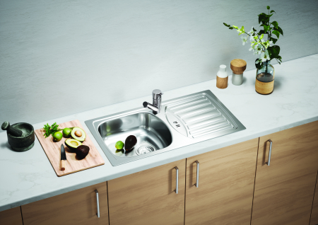 Chiuveta bucatarie inox satin cu picurator, cuva dreapta, Alveus Basic 150 [1]