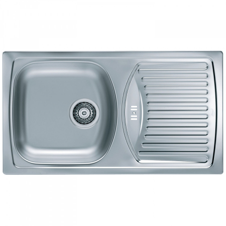 Chiuvete bucatarie inox - Chiuveta bucatarie inox satin cu picurator, cuva stanga, Alveus Basic 150