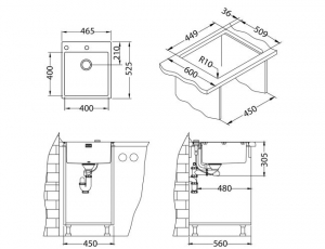 Chiuveta bucatarie inox satinat, Alveus Pure 20 [2]