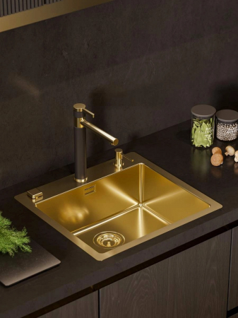 Chiuveta bucatarie inox culoare auriu Alveus Pure 70 [3]
