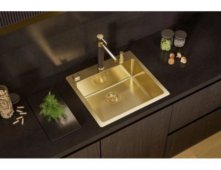 Chiuveta bucatarie inox culoare auriu Alveus Pure 70 [1]