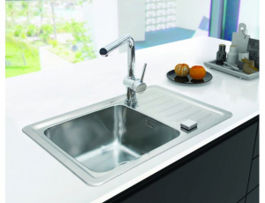 Chiuveta bucatarie inox satinat cu picurator, Alveus Galeo 30 [1]