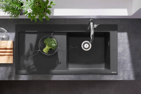 Chiuveta bucatarie neagra, dreptunghiulara SilicaTec Hansgrohe 43314170 [5]