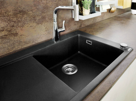 Chiuveta bucatarie neagra, dreptunghiulara SilicaTec Hansgrohe 43314170 [1]