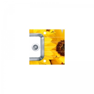 Bucatarie - Chiuveta bucatarie inox si sticla personalizata, cuva dreapta, Alveus Crystalix 10
