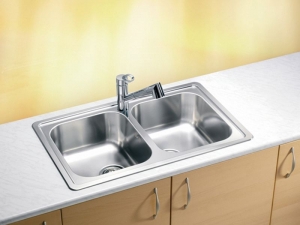 Chiuveta bucatarie inox satin doua cuve, reversibila, Alveus Elegant 40 [1]
