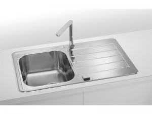 Chiuveta bucatarie inox satin cu picurator, reversibila, Alveus Line Max 80 [1]