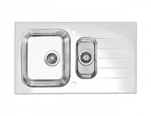 Bucatarie - Chiuveta bucatarie inox doua cuve si sticla securizata alba Alveus Glassix 20