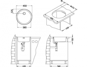 Chiuveta bucatarie rotunda, crom satin, Alveus Form 10 [1]