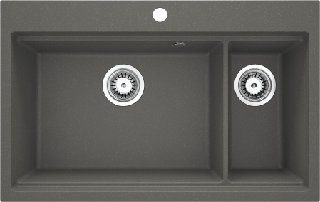 Chiuvete de bucatarie - Chiuveta bucatrie din granit 76x48 cm, antracit metalic, Deante Adel