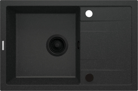 Chiuvete bucatarie compozit - Ciuveta bucatarie, din granit, 67x44 cm, cu picurator, grafit metalic, Deante Corio