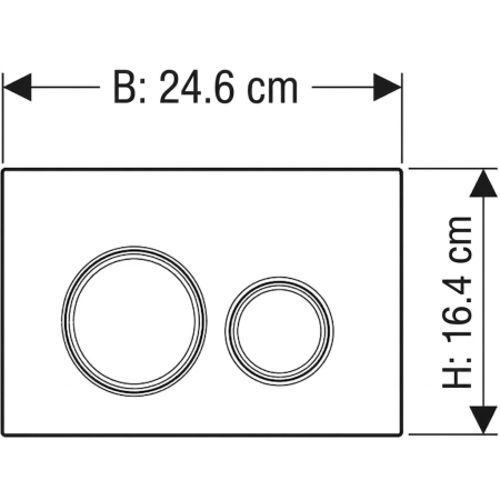 Clapeta actionare dubla rezervor wc, nuc american cu inel de design aur rosu, Geberit Sigma50 [2]