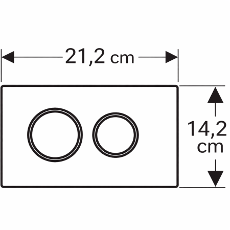 Clapeta actionare dubla rezervor wc, crom / mat cu inel de design crom / lucios, Geberit Omega20 [2]