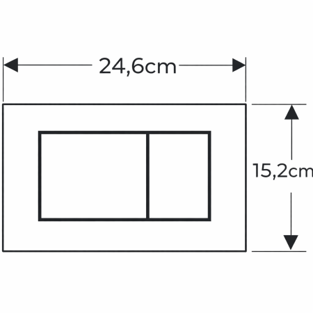 Clapeta actionare dubla rezervor wc, sticla neagra, Geberit Sigma40 [2]