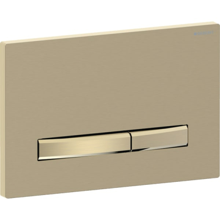 Rezervoare WC - Clapeta actionare dubla rezervor wc, placa de fixare, placa de acoperire si tasta alama , Geberit Sigma50