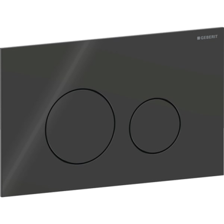 Clapete de actionare - Clapeta actionare dubla rezervor wc ,sticla neagra, Geberit Sigma40