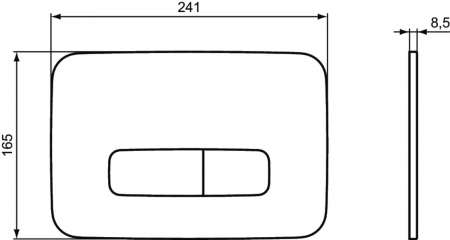 Clapeta actionare rezervor wc gri satin Ideal Standard Oleas M3 [2]