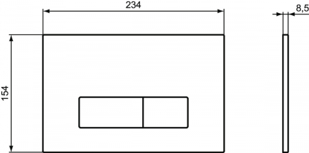 Clapeta actionare pneumatica rezervor wc alb lucios Ideal Standard Prosys Oleas P2 [2]